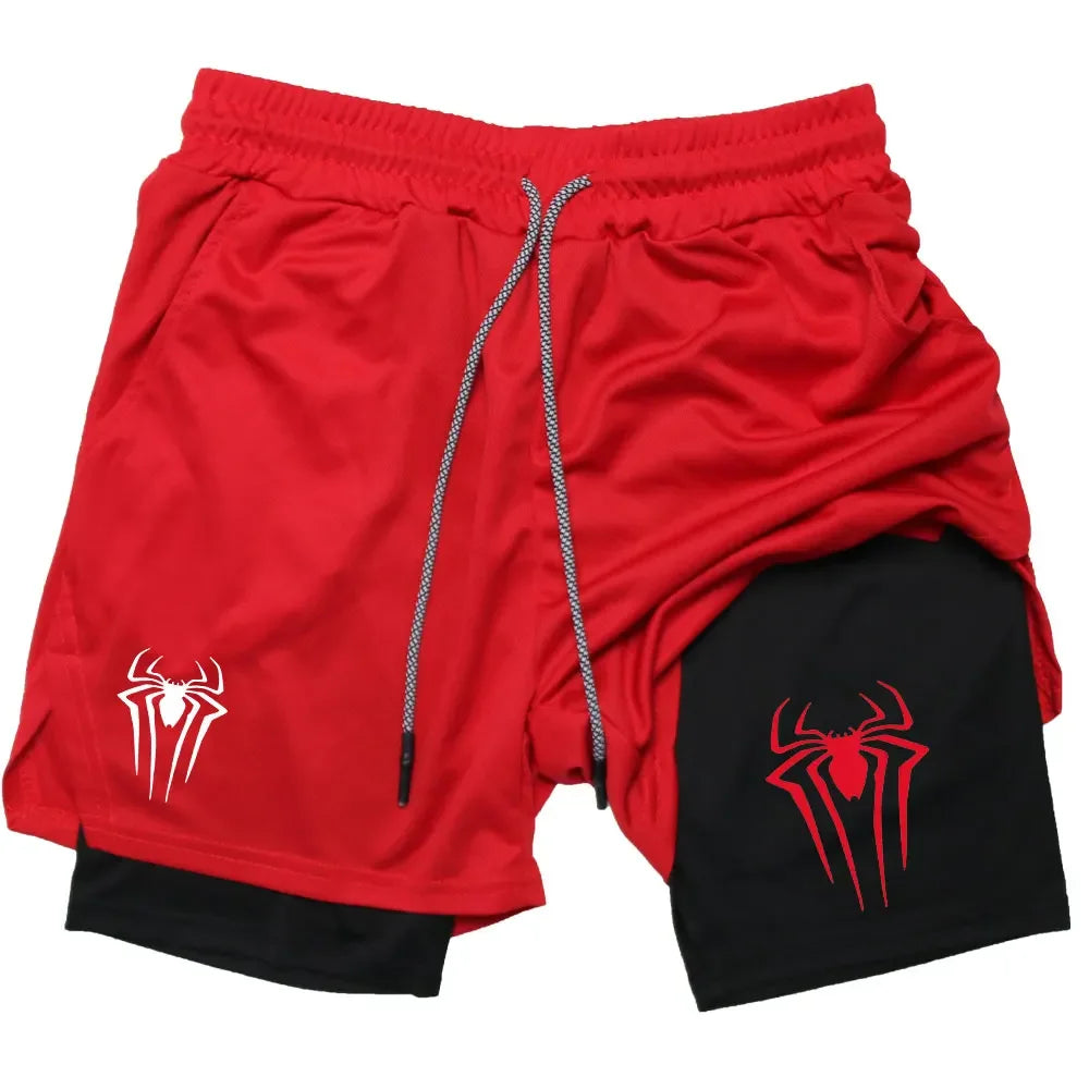 Men's "Spider Web" Y2K Compression Set – Premium Gym T-Shirt & Performance Shorts