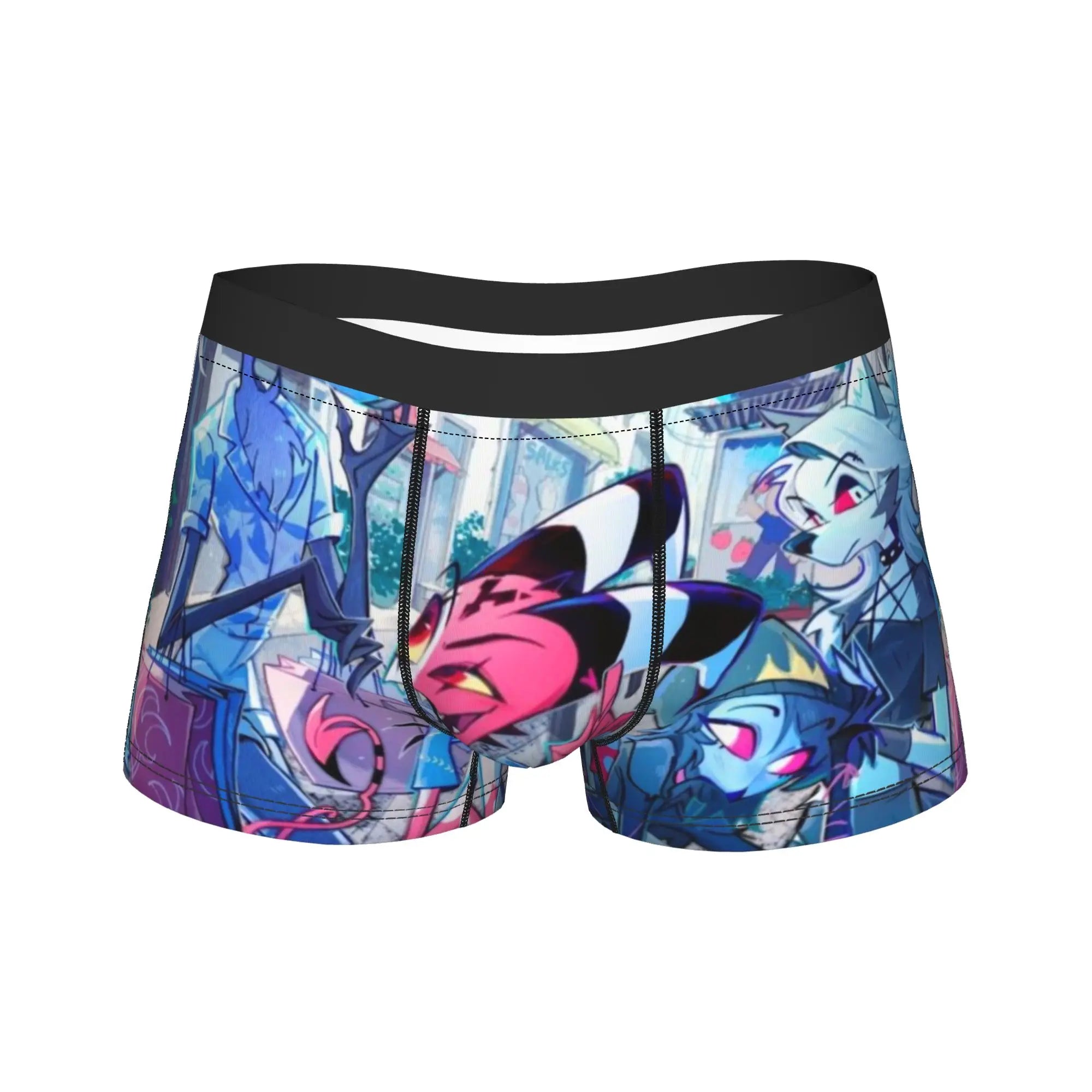 Men's "Hazbin Hotel" Boxer Shorts – Alastor & Vox Cozy Anime Underwear