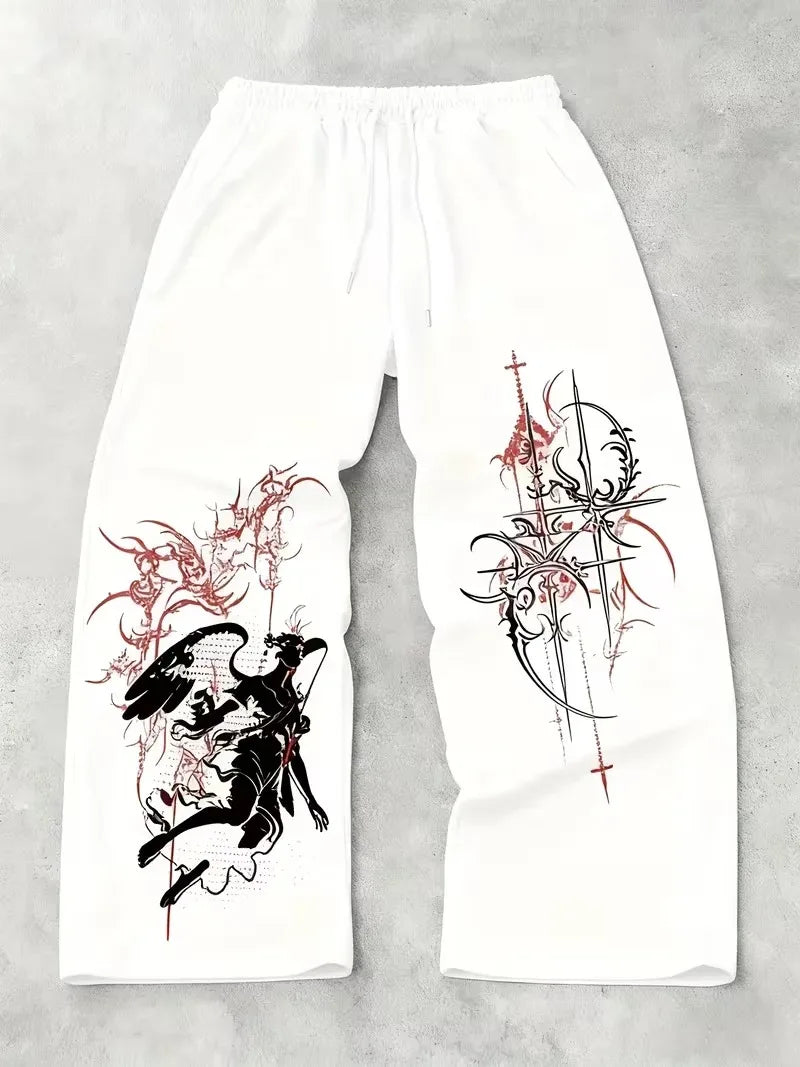 Men's "Dark Urban" Gothic Jogger Pants – Premium Straight-Leg Skinny Streetwear