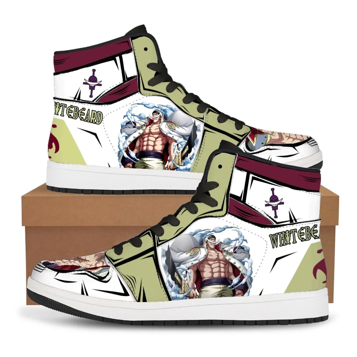 Official Bandai "One Piece: Luffy & Zoro" Sneakers – Premium Anime Casual Board Shoes