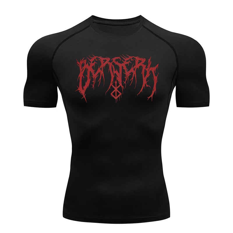 "LAMLKKY" Berserk "Guts" Compression Shirt – Premium Anime Gym Rash Guard