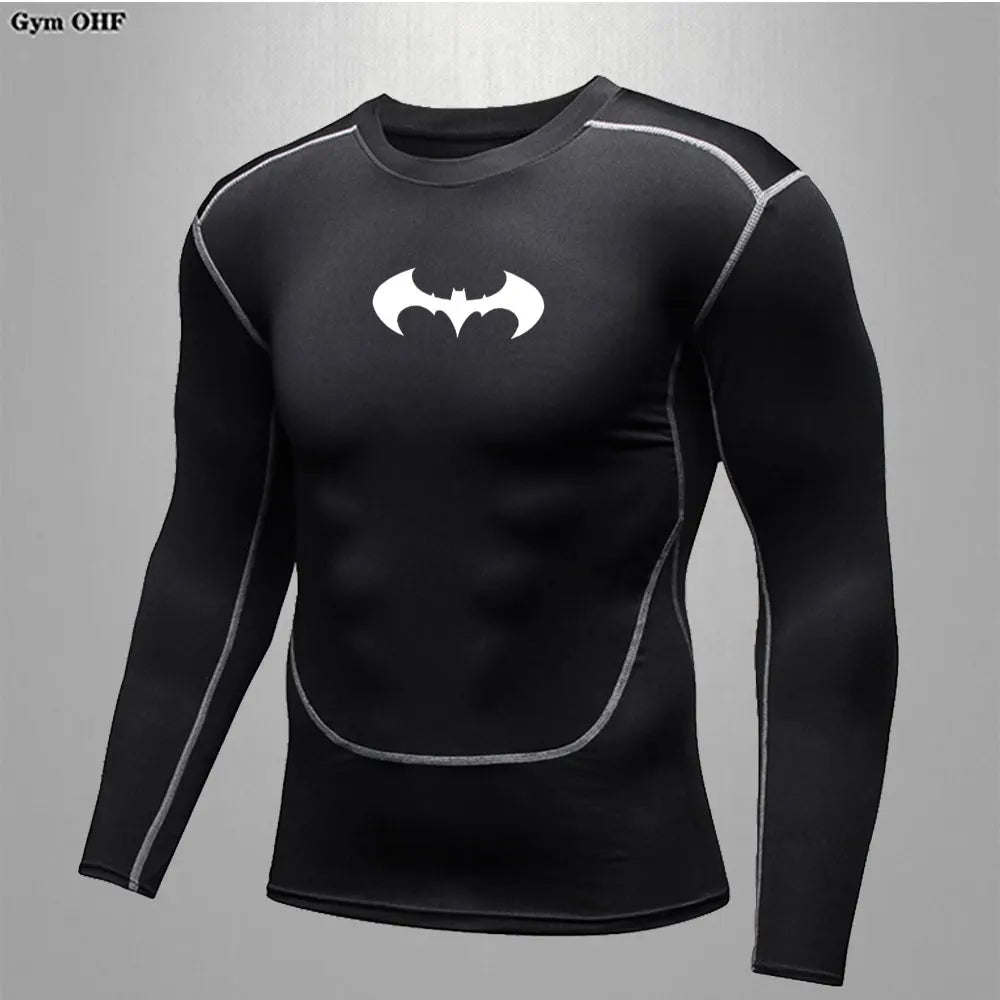 Men's "Elite Performance" Compression Long Sleeve – Premium Rash Guard for Gym, BJJ & Running