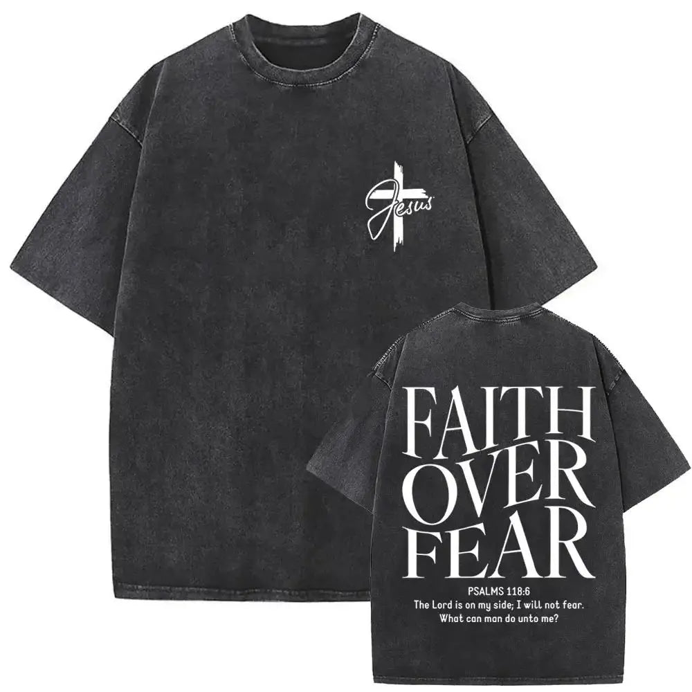 Official "Jesus Is King" Vintage Washed T-Shirt – Premium 100% Cotton Faith Streetwear