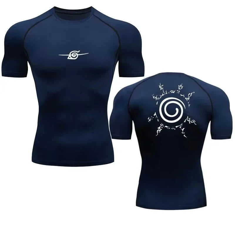 Men's "Anime Essence" Pure Cotton Compression Tee – Premium 2026 Fitness Top