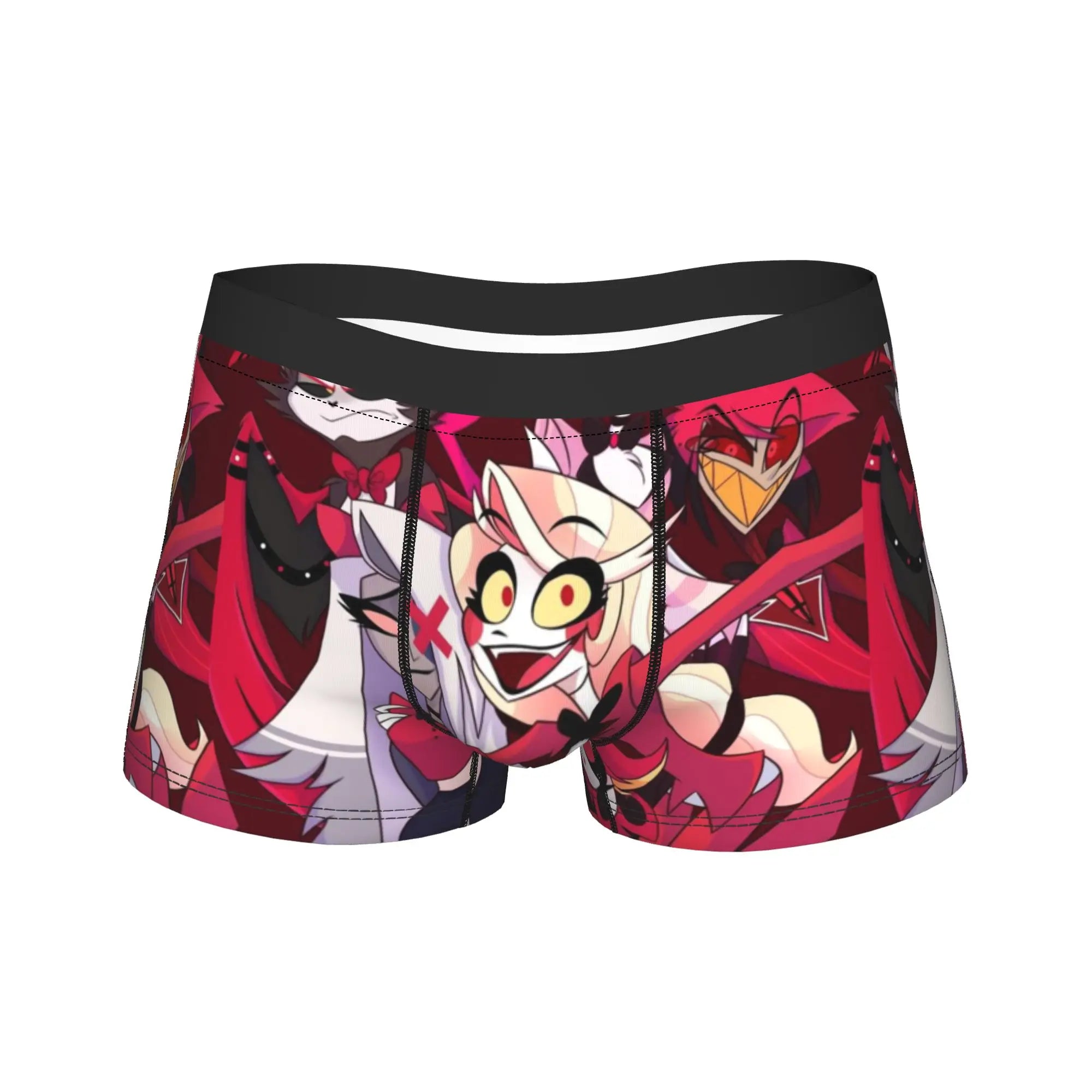 Men's "Hazbin Hotel" Boxer Shorts – Alastor & Vox Cozy Anime Underwear