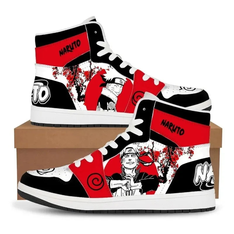 Official Bandai "Naruto: Itachi Akatsuki" Sneakers – Premium Flannel Anime Casual Shoes