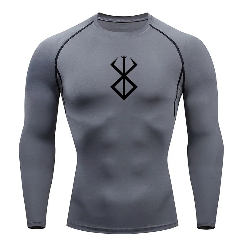 Men's "Pro-Fit" Compression Long Sleeve – Premium Rash Guard for BJJ, MMA & Gym