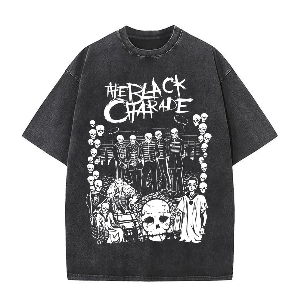 Official My Chemical Romance "The Black Parade" Vintage Washed T-Shirt – Premium 2025 Tour Merch
