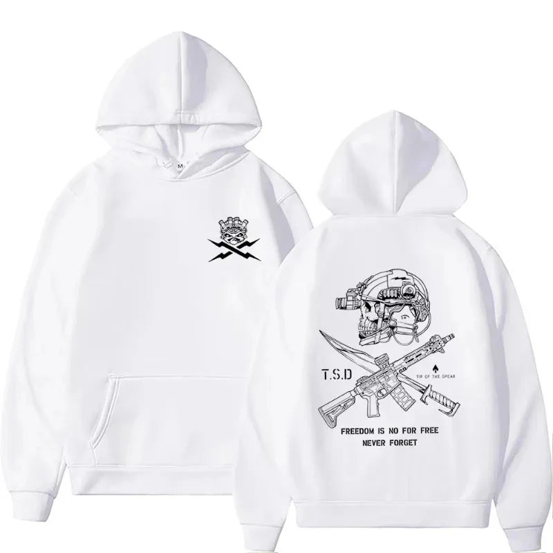 Official "Tip of The Spear" Spartan Tactical Hoodie – Premium X-Ray Skeleton Print
