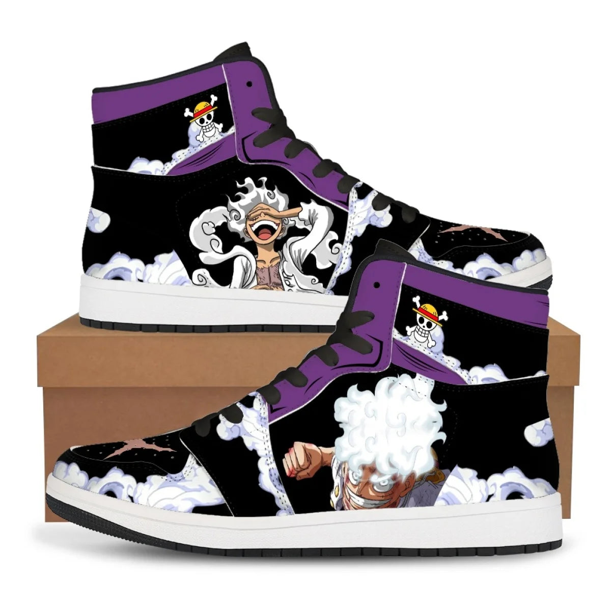 Official Bandai "One Piece: Luffy & Zoro" Sneakers – Premium Anime Casual Board Shoes