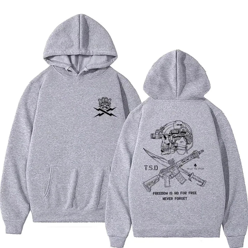 Official "Tip of The Spear" Spartan Tactical Hoodie – Premium X-Ray Skeleton Print