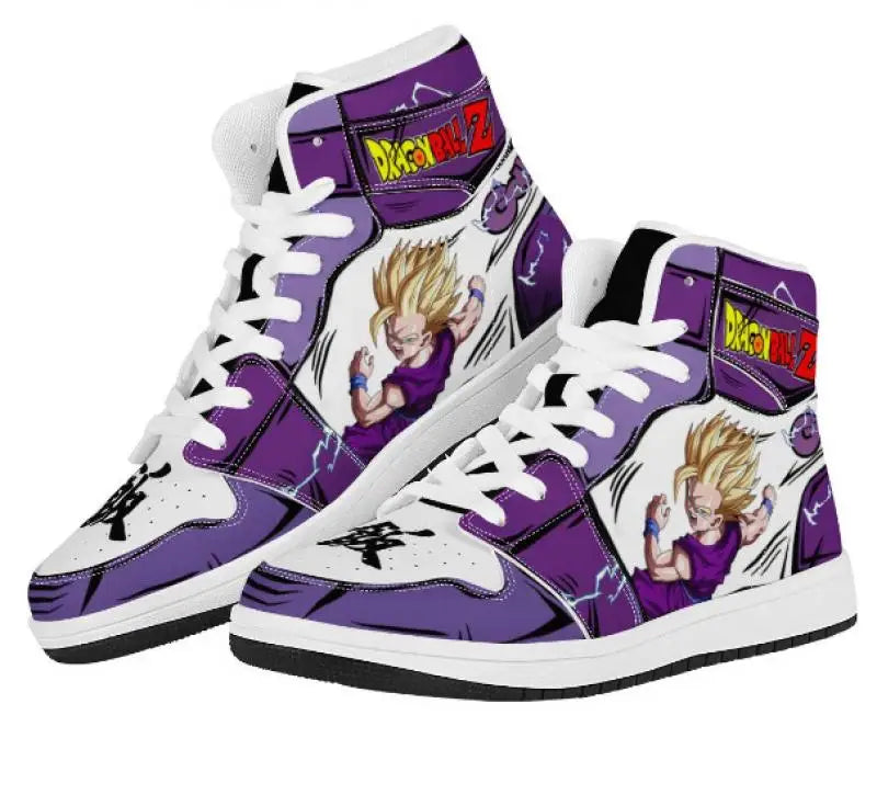 Official Bandai "Dragon Ball Z: Son Goku" High-Top Sneakers – Premium Saiyajin Style Basketball Shoes