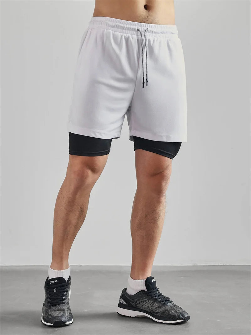 "Street Ninjas" Angel Cross 2-in-1 Performance Shorts – Quick-Dry Athletic Shorts with Phone Pocket