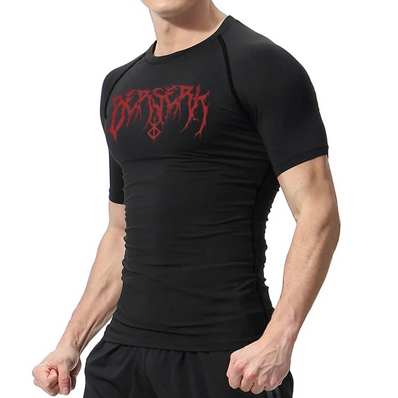"LAMLKKY" Berserk "Guts" Compression Shirt – Premium Anime Gym Rash Guard