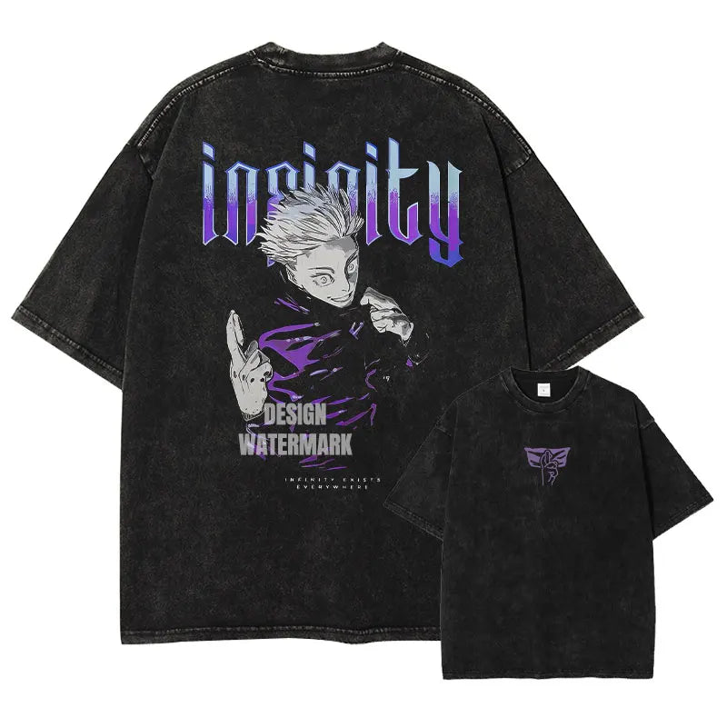 Official Bandai Jujutsu Kaisen "Itadori Yuuji" Vintage Washed T-Shirt – Premium Anime Streetwear