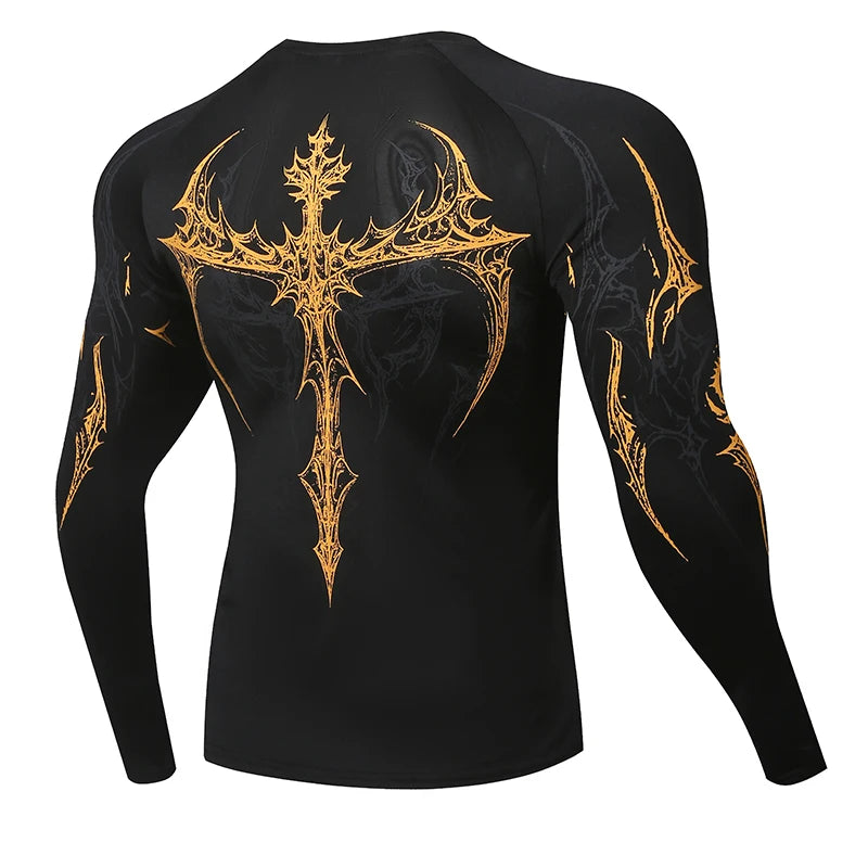 Men's "Aesthetic Fit" Compression Long Sleeve – Premium Skinny Casual T-Shirt