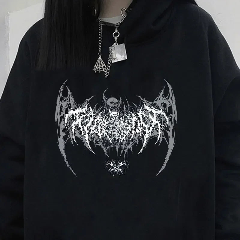 Official 2025 "Gothic Skull" Graphic Hoodie – Premium Punk Style Fashion Sweatshirt