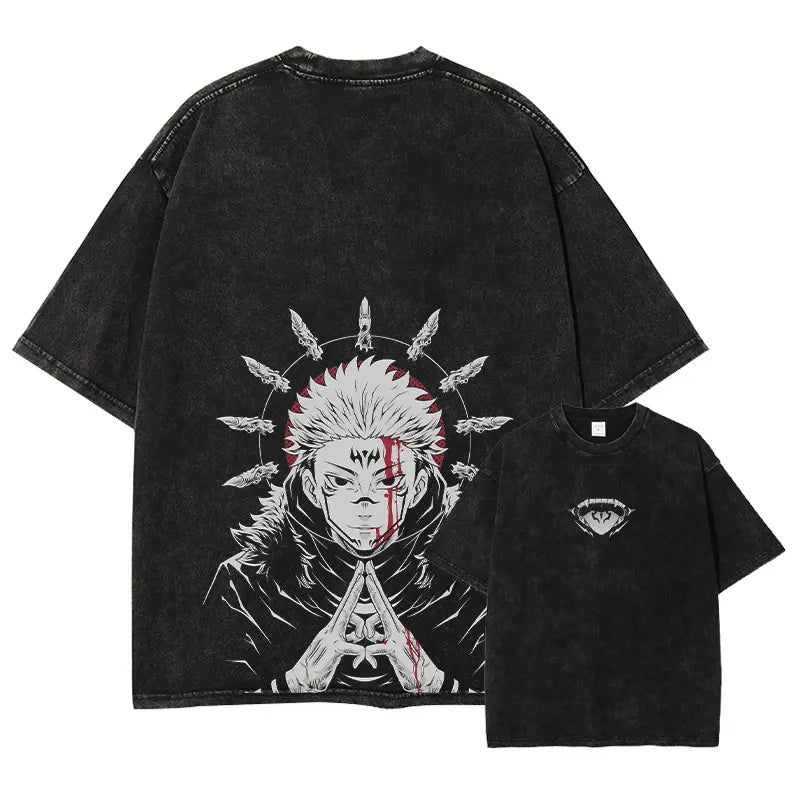 Official Jujutsu Kaisen "Choso" Retro Black T-Shirt – Premium 100% Cotton Washed Tee
