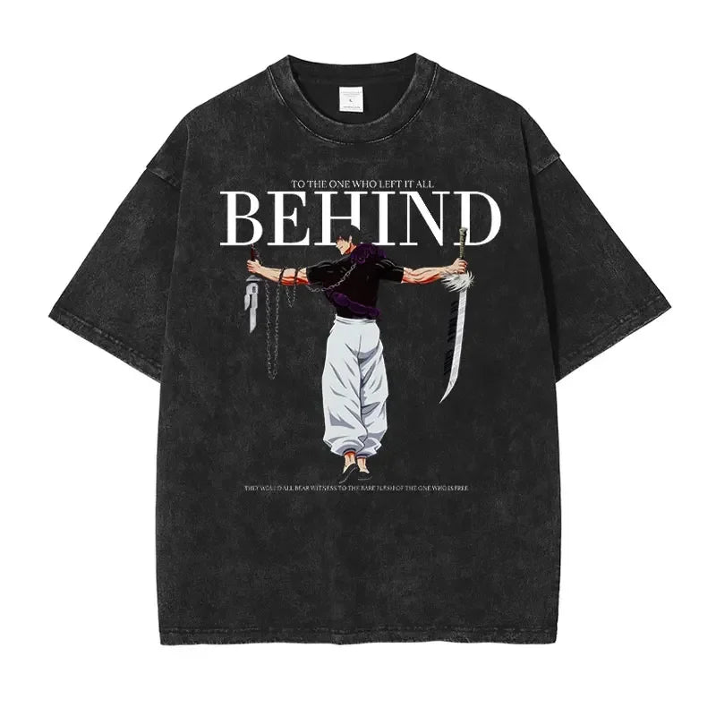Official Jujutsu Kaisen "Choso" Retro Black T-Shirt – Premium 100% Cotton Washed Tee