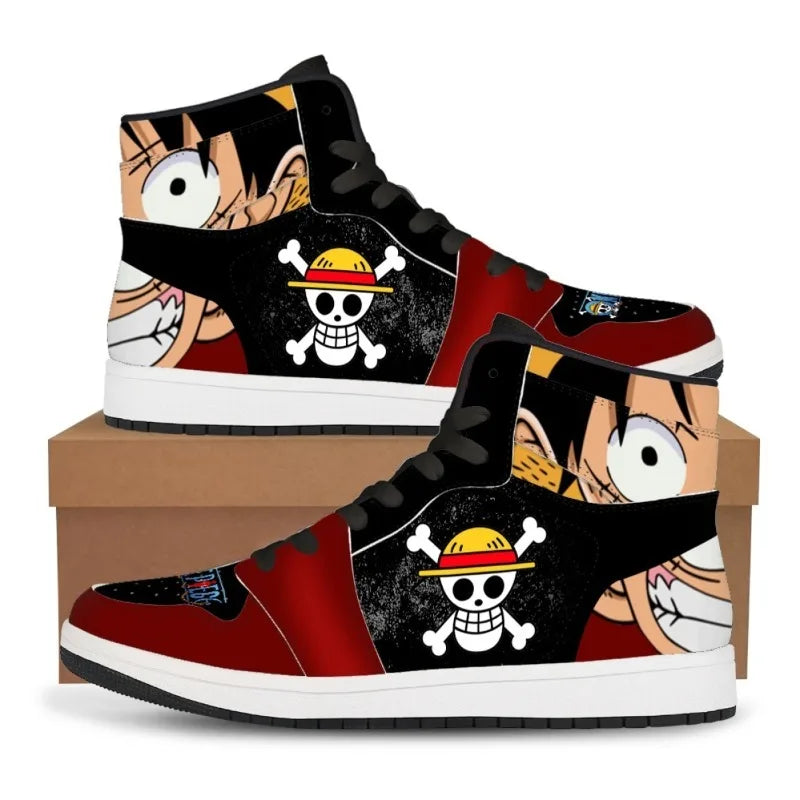 Official Bandai "One Piece: Luffy & Zoro" Sneakers – Premium Anime Casual Board Shoes