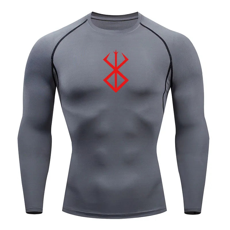 Men's "Pro-Fit" Compression Long Sleeve – Premium Rash Guard for BJJ, MMA & Gym