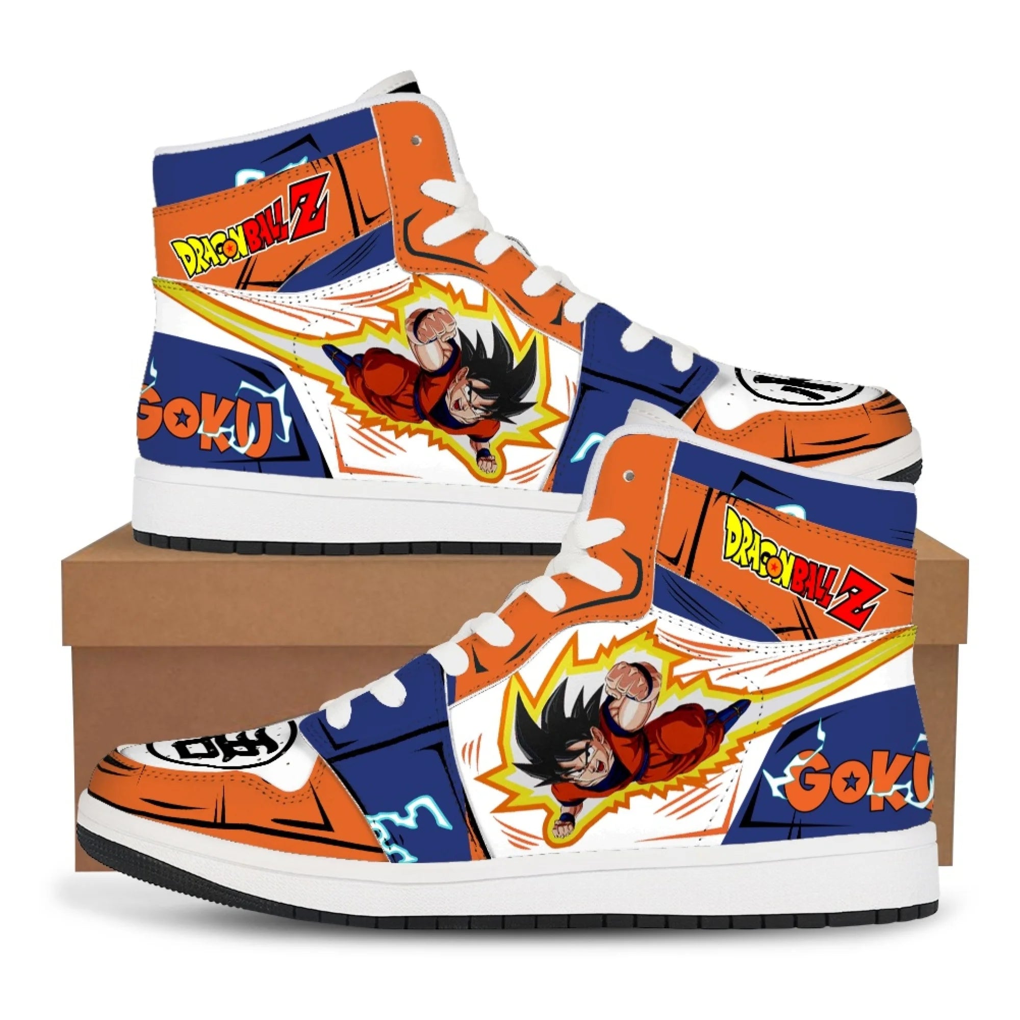 Official Bandai "Dragon Ball Super: Goku" High-Top Sneakers – Premium Saiyajin Style Basketball Shoes