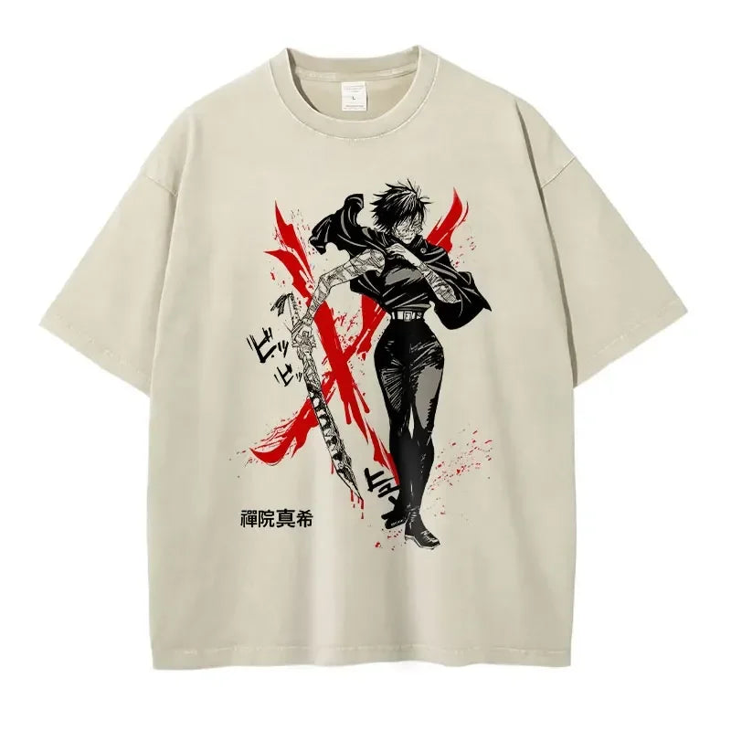 Official Jujutsu Kaisen "Choso" Retro Black T-Shirt – Premium 100% Cotton Washed Tee