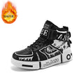 Boys' "Winter Guard" High-Top Sneakers – Waterproof Leather School & Sports Shoes
