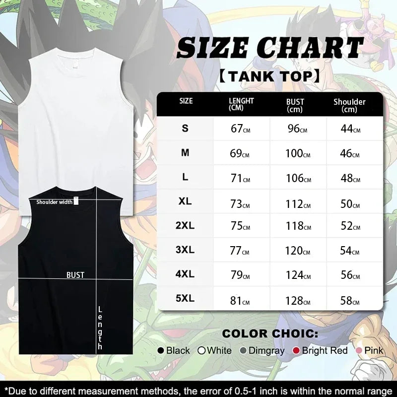 Official Goku "Ins Style" Oversized Tank Top – Premium Loose Fit Anime Vest