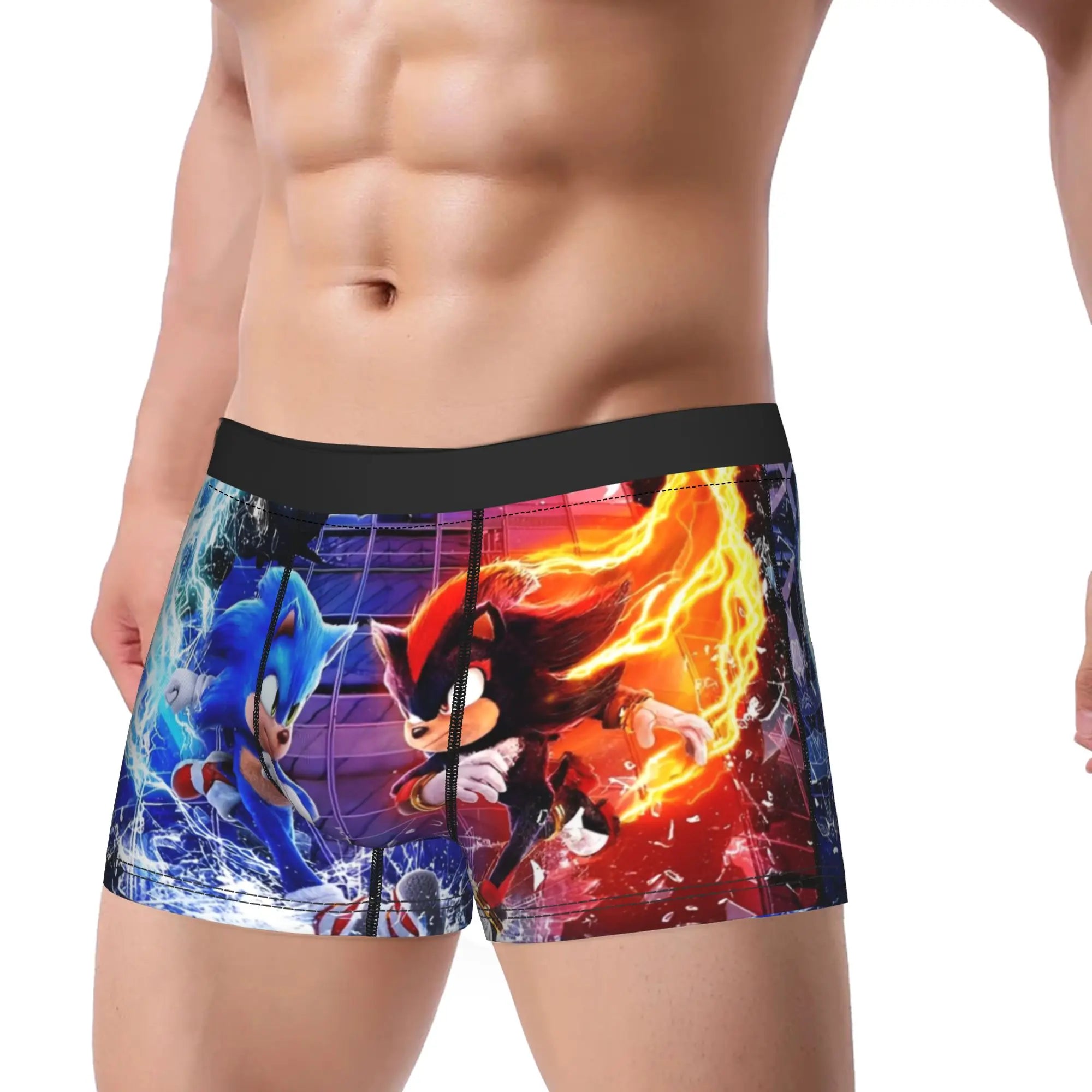 Official Sonic & Shadow Anime Boxer Briefs – Premium Breathable Men's Underwear