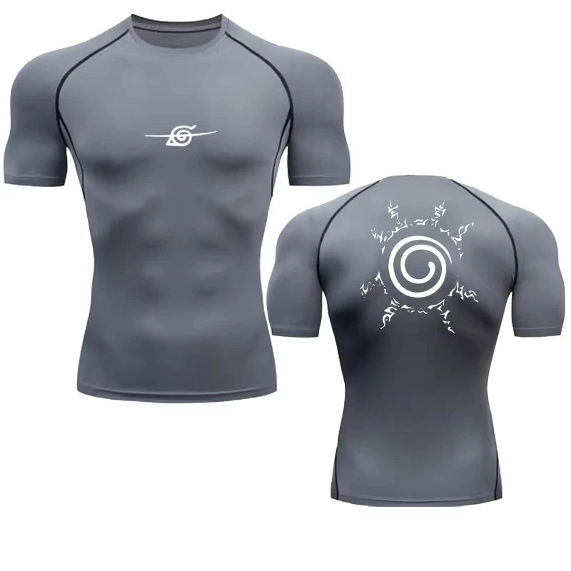 Men's "Anime Essence" Pure Cotton Compression Tee – Premium 2026 Fitness Top