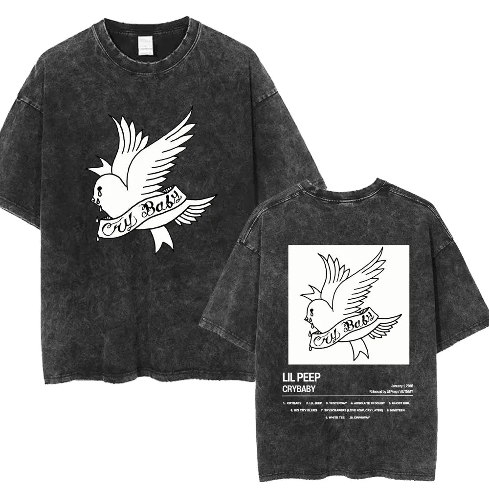 Official Lil Peep "Hellboy" Vintage Washed T-Shirt – Premium Emo-Rap Streetwear
