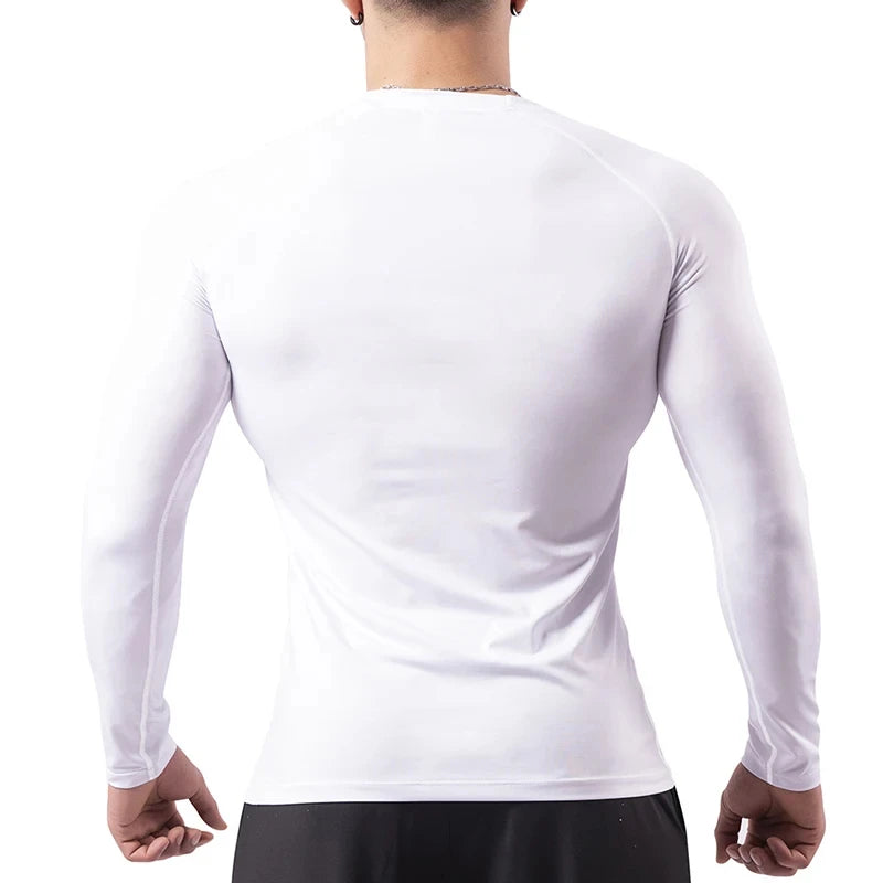 Men's "Spider Web" Compression Shirt – Premium Long Sleeve Rash Guard for Gym & BJJ