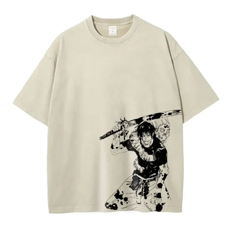 Official Jujutsu Kaisen "Choso" Retro Black T-Shirt – Premium 100% Cotton Washed Tee