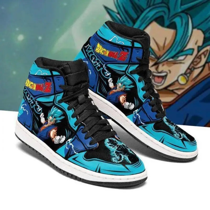 Official Bandai "Dragon Ball Z: Son Goku" High-Top Sneakers – Premium Saiyajin Style Basketball Shoes