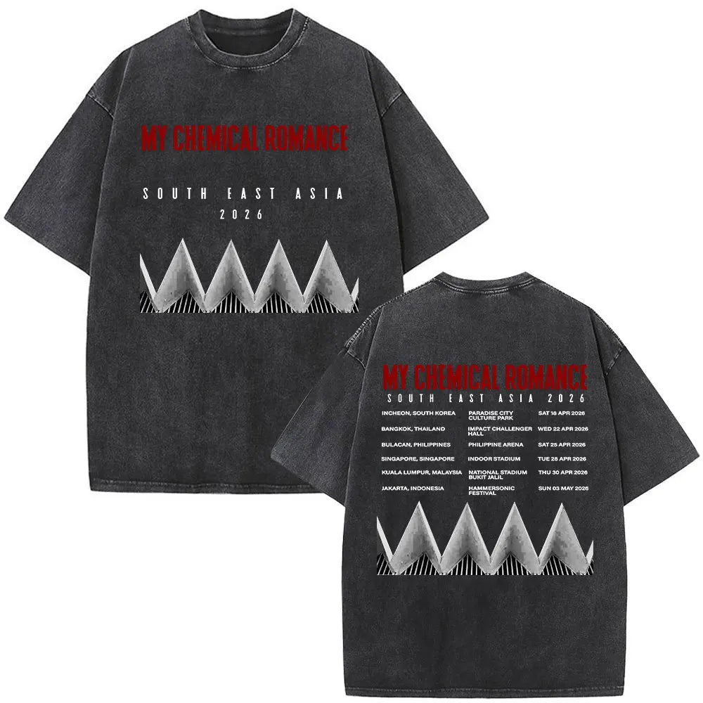 Official My Chemical Romance "The Black Parade" Vintage Washed T-Shirt – Premium 2025 Tour Merch