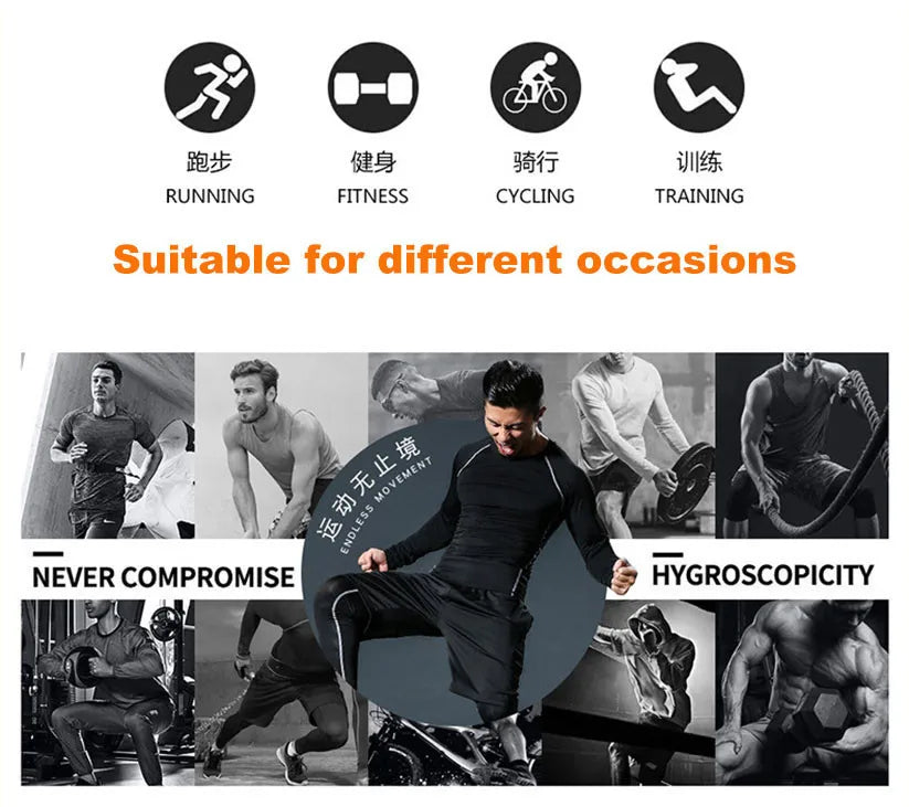 Men's "Elite Performance" Compression Long Sleeve – Premium Rash Guard for Gym, BJJ & Running