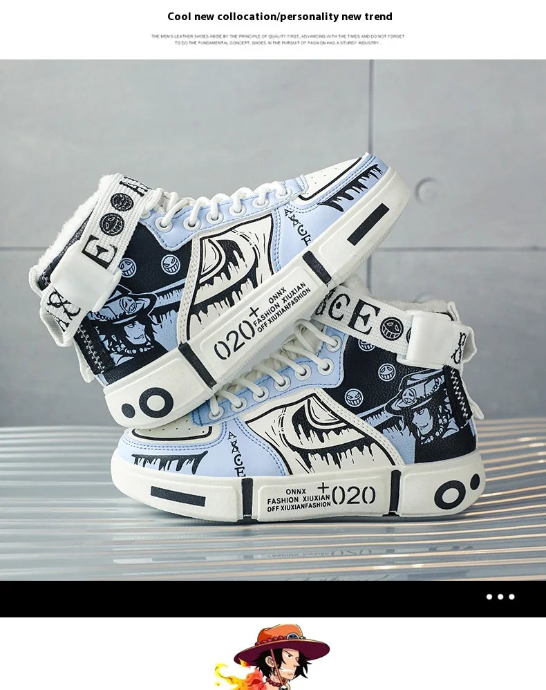 Boys' "Winter Guard" High-Top Sneakers – Waterproof Leather School & Sports Shoes