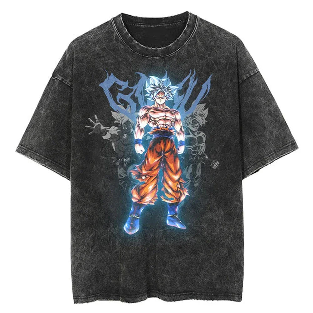 Official Bandai Dragon Ball "Trunks & Goten" Vintage Washed T-Shirt – Premium Oversized Cotton Tee