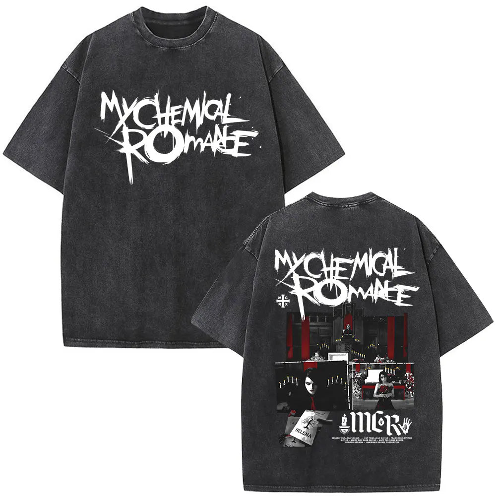 Official My Chemical Romance "The Black Parade" Vintage Washed T-Shirt – Premium 2025 Tour Merch