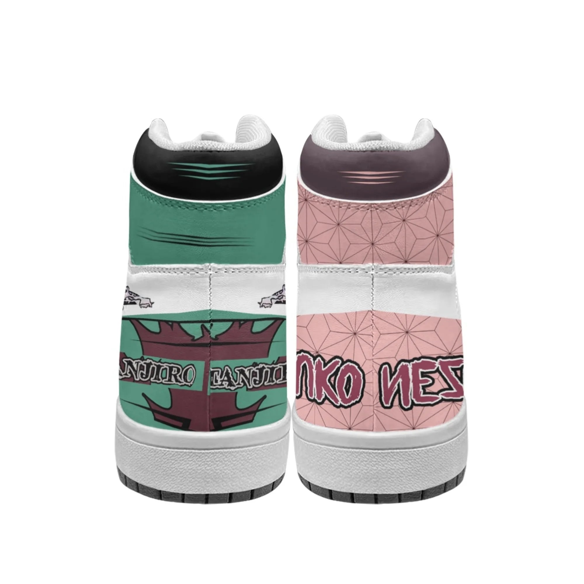 Official Kamado Nezuko Demon Slayer Anime Sneakers – Pink Kimono Pattern Custom Streetwear