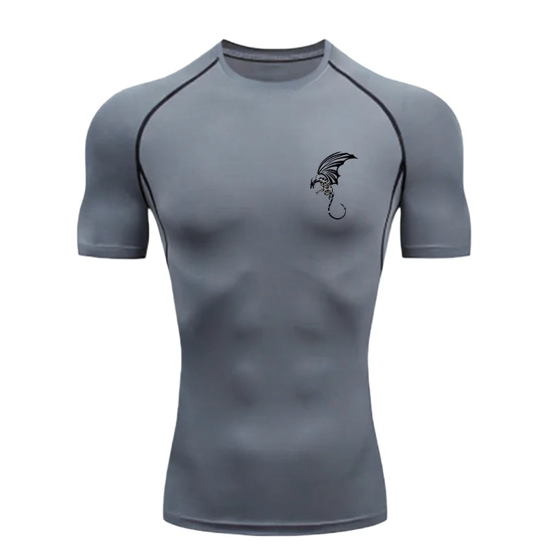 Men's "Black Dragon" 2026 Compression Shirt – Premium Athletic Training Tee