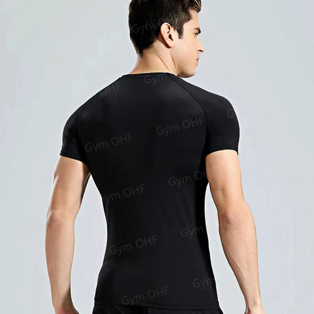 Men's "Heroic Spirit" Anime 2-in-1 Fitness Set – Compression Tee & Double-Deck Shorts