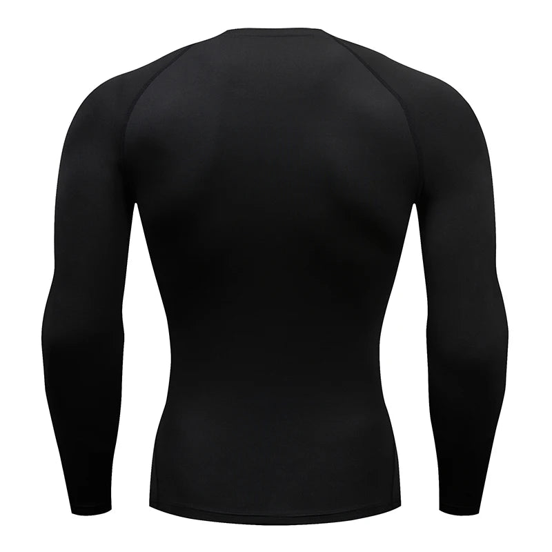 Men's "Pro-Fit" Compression Long Sleeve – Premium Rash Guard for BJJ, MMA & Gym