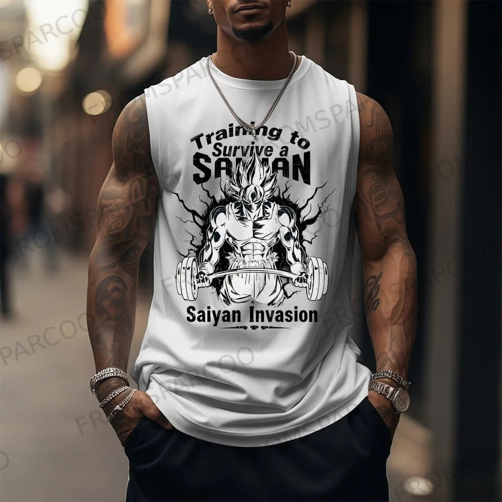 Official Goku "Ins Style" Oversized Tank Top – Premium Loose Fit Anime Vest