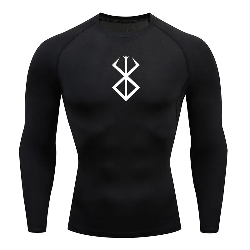 Men's "Pro-Fit" Compression Long Sleeve – Premium Rash Guard for BJJ, MMA & Gym