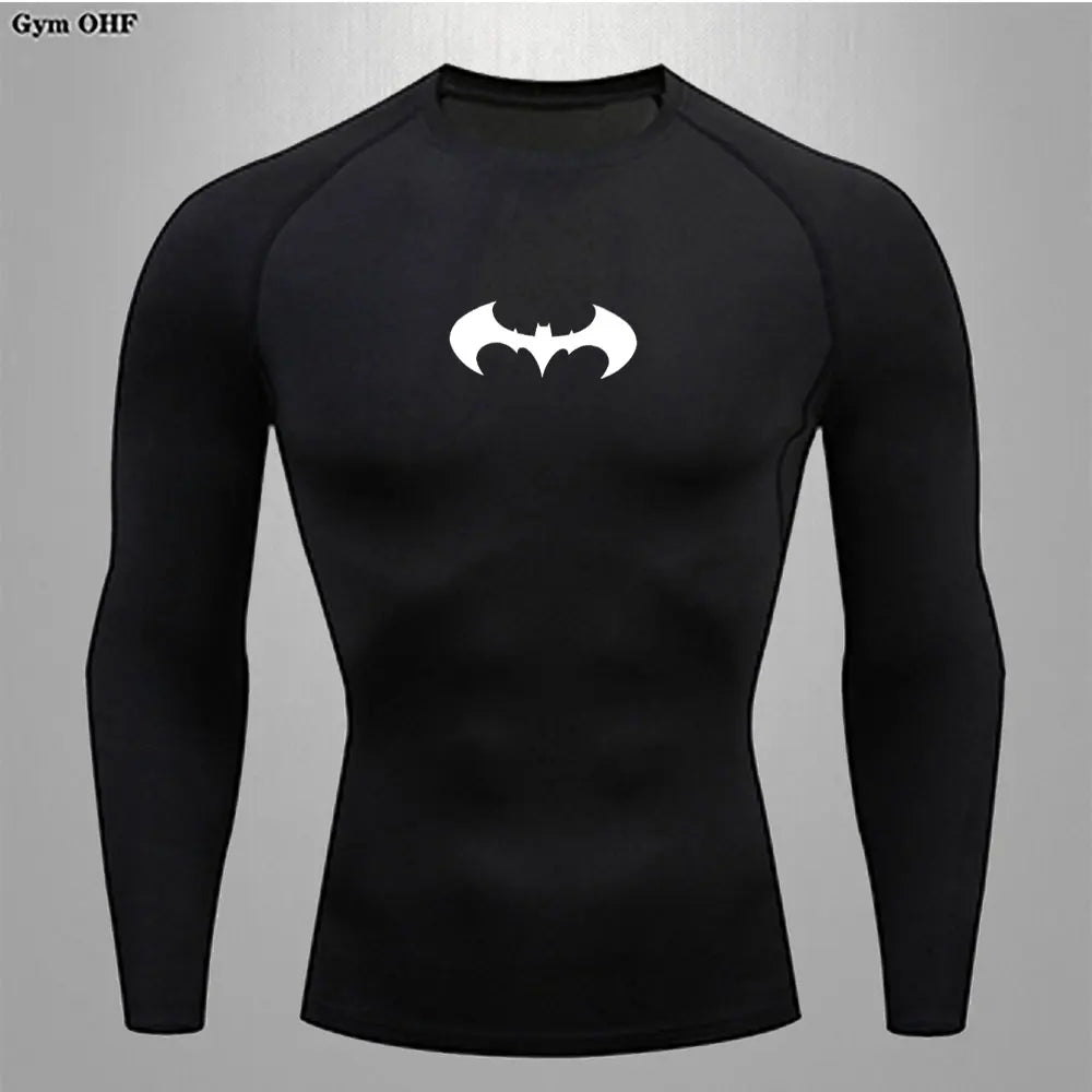 Men's "Elite Performance" Compression Long Sleeve – Premium Rash Guard for Gym, BJJ & Running