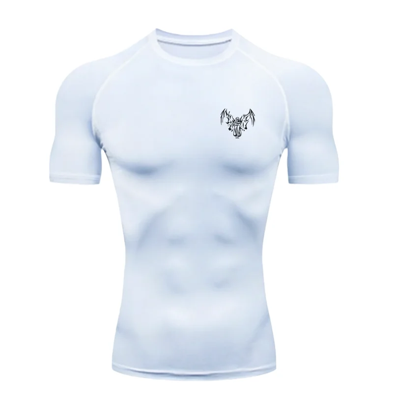 Men's "Fallen Angel" 2026 Compression Shirt – Premium Athletic Rash Guard for Training & Fitness