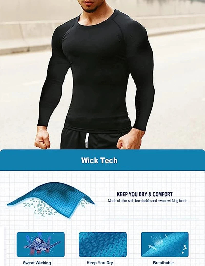 Men's "Spider Web" Compression Shirt – Premium Long Sleeve Rash Guard for Gym & BJJ