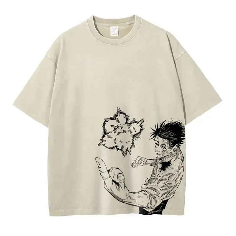 Official Jujutsu Kaisen "Choso" Retro Black T-Shirt – Premium 100% Cotton Washed Tee